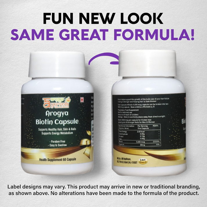 Ayogya Biotin Capsule | Collagen | Keratin - Clinically Tested Supplement - Hair Growth Support, Skin And Nails - Image 2